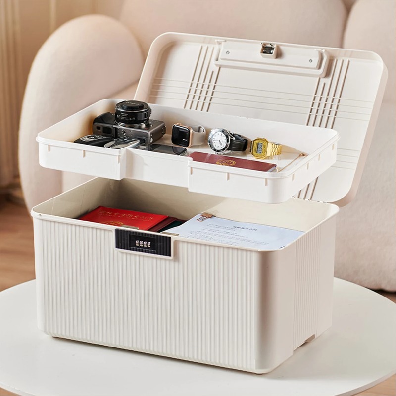 Binder Storage Box - ‌Premium Lockable Storage Box for Home