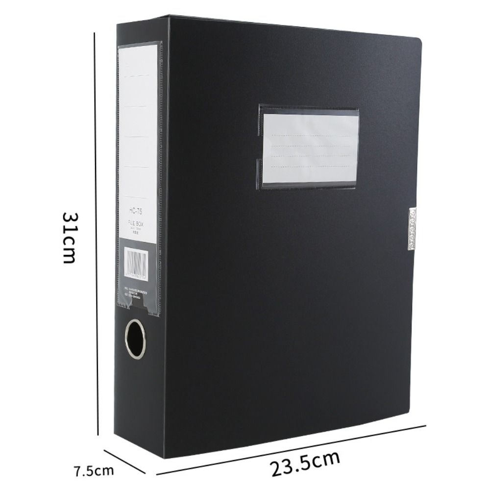 Binder Storage Box - Desktop Black Blue A4 File Folder