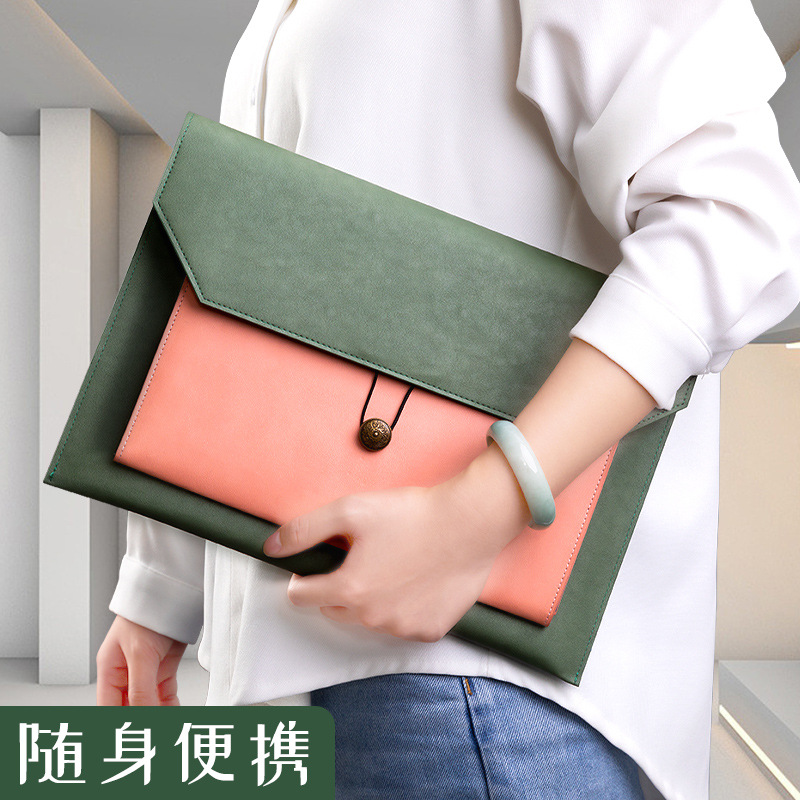 Leather File Bag A4 Paper File - đánh giá và giá Binder Storage Box