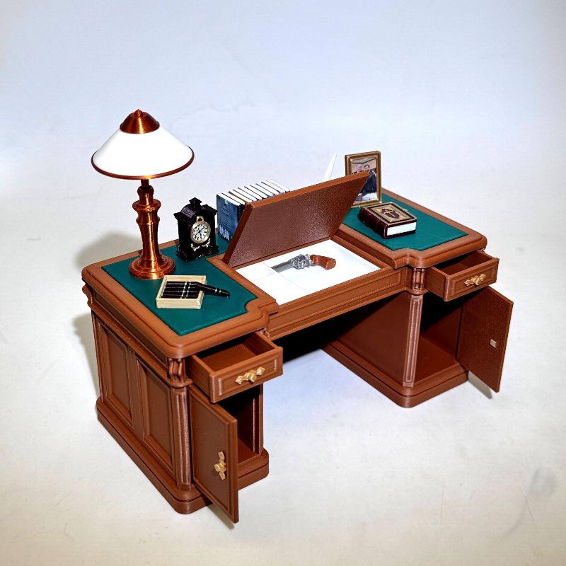 1:12 Scale Dollhouse Mini Vint - đánh giá và giá Office Furniture Set