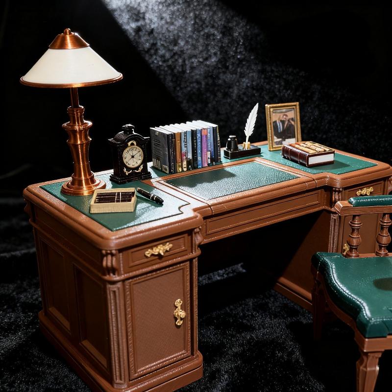 1:12 Scale Dollhouse Mini Vint - đánh giá và giá Office Furniture Set