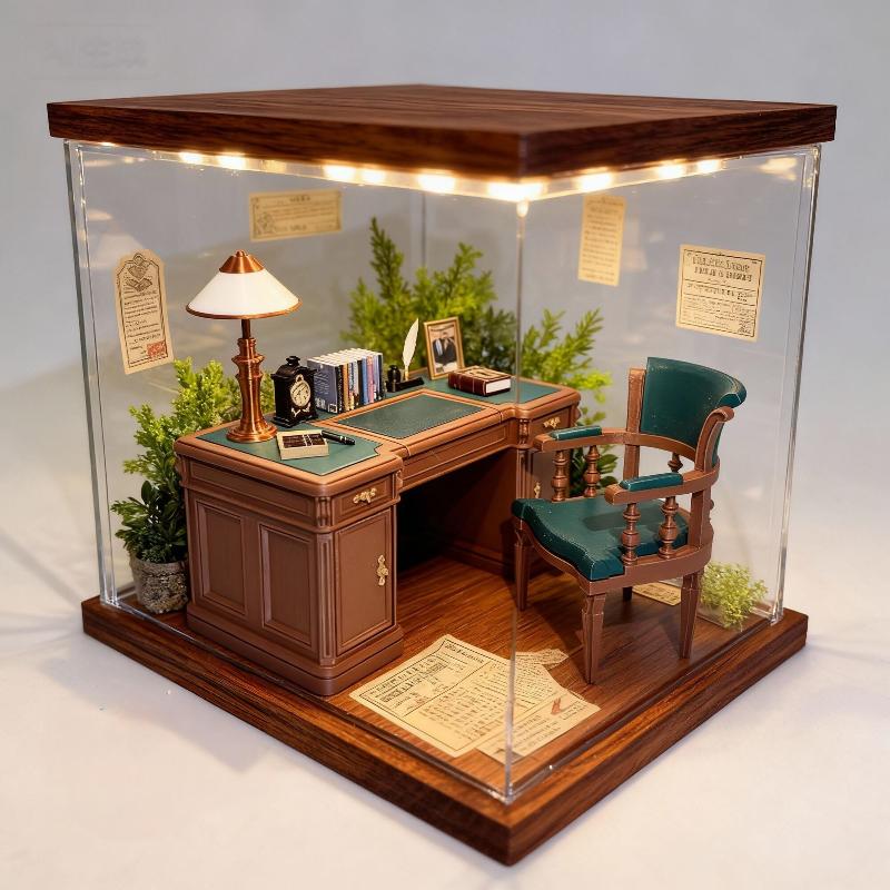 1:12 Scale Dollhouse Mini Vint - đánh giá và giá Office Furniture Set