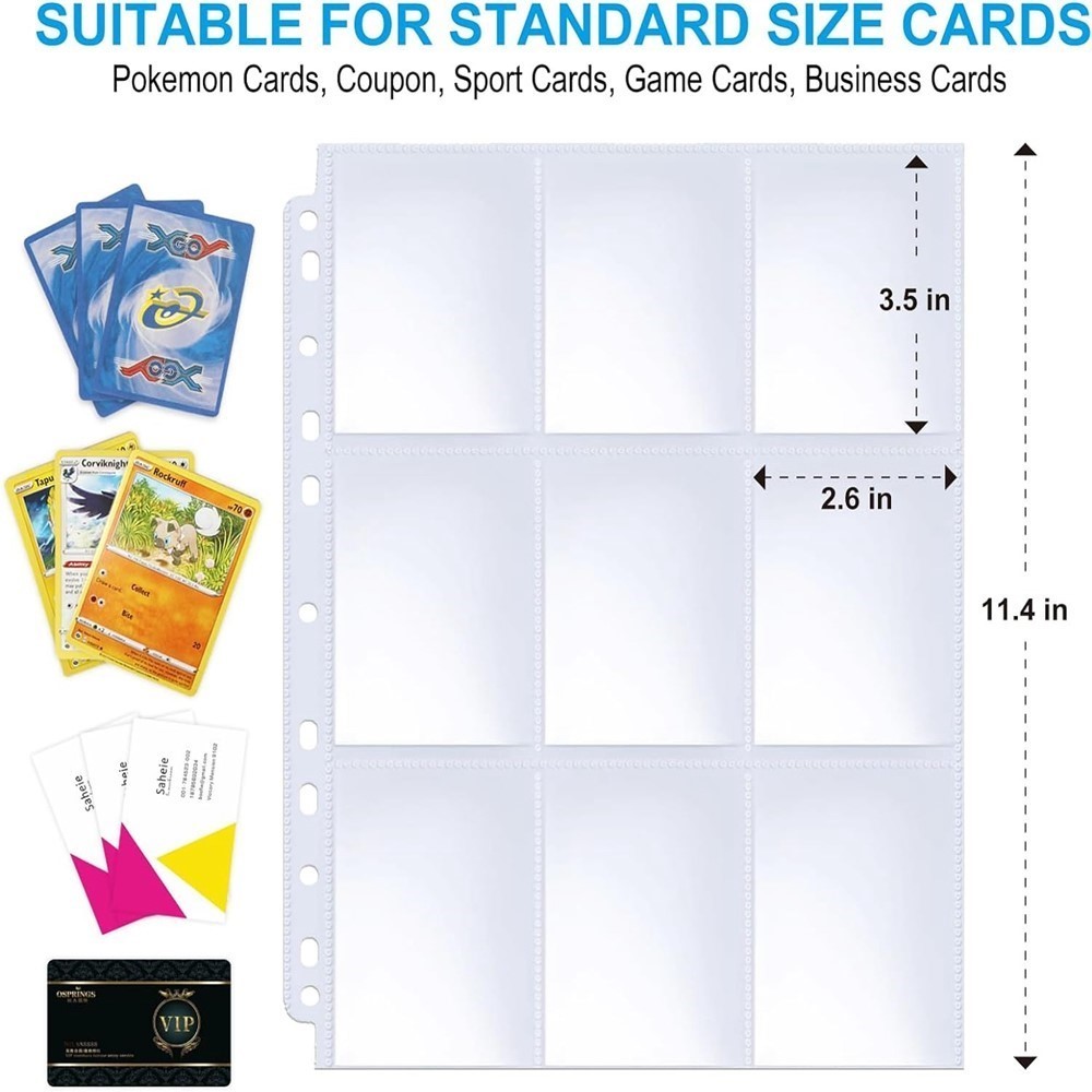 50 Sheets 9 Pocket Single Side - đánh giá và giá Binder Storage Box
