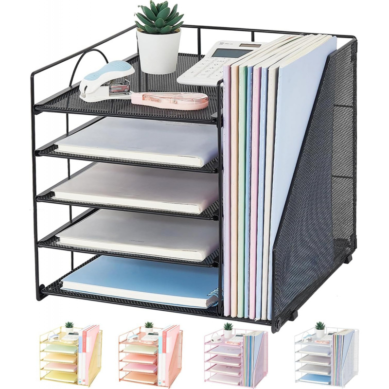 5Layer Paper File Rack Office  - đánh giá và giá Binder Storage Box
