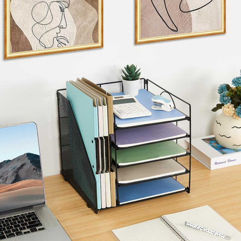 5Layer Paper File Rack Office  - đánh giá và giá Binder Storage Box