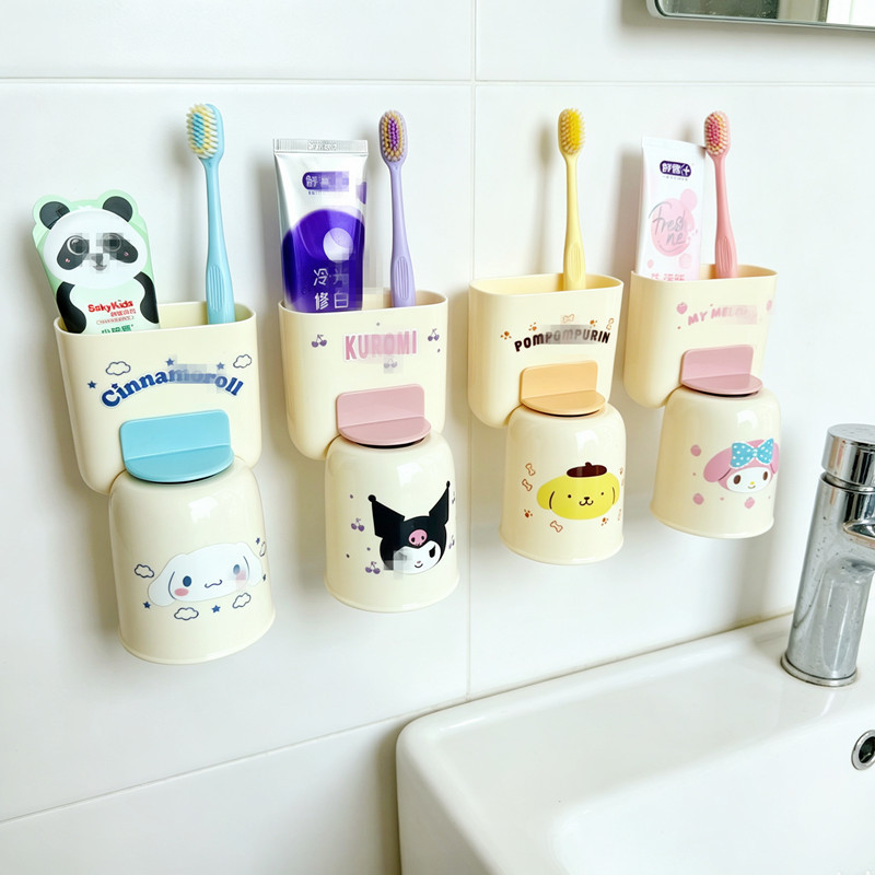 Kuromi Toothbrush Holder Cute  - đánh giá và giá Wall Organizer Pocket